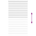 ZNTS Zebra Blind White 135x230 cm Fabric Width 130.9 cm Polyester 4014814
