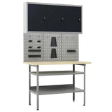 Workbench with Three Wall Panels and One Cabinet 3053436