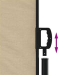 Retractable Side Awning Beige 220x1200 cm 4004870