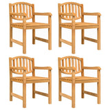 Garden Dining Set Natural Teak Solid Teak Wood Medium Stackable 3157927