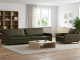 Sofa Set 2 pcs Army Green Faux Suede Fabric 3433133