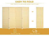 4 Panel Folding Room Divider Screen, Wall Panel Privacy Furniture, Freestanding Paravent Partition T3398P344337