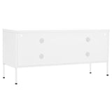 TV Cabinet White 105x35x50 cm Steel 336242