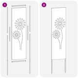 Garden Privacy Screen Silver 32 x 140 cm Galvanised steel 876236