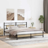 Bed Frame without Mattress Sonoma Oak 183x203 cm Engineered Wood 4106948