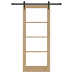 Sliding Door Manual ORKDAL Brown 83 x 202 cm Wood and metal 3332445