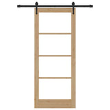 Sliding Door Manual ORKDAL Brown 83 x 202 cm Wood and metal 3332445