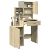 Dressing Table with Cabinet Sonoma Oak 80x35x132 cm 848236
