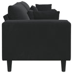 Velvet Sofa with Cushion Black 208 cm Velvet 3335158