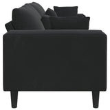 Velvet Sofa with Cushion Black 208 cm Velvet 3335158