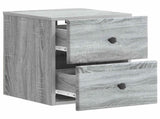 Wall-Mounted Bedside Cabinet 2 pcs Grey Sonoma Engineered Wood 899158
