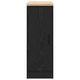 Garage Storage Cabinet Black 30x51x85 cm Solid Wood Pine 860554
