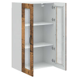 Wall Glass Cabinet PORTO Old Wood 60 x 31 x 100 cm 885533