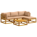 Sofa Set 5 pcs Natural Solid Acacia Wood 3417279