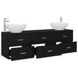 Bathroom Furniture Set 3 pcs Black 49.5 x 44.5 x 65 cm 3405892