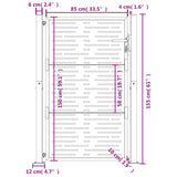 Garden Gate 100x150 cm Corten Steel Square Design 153199