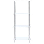 4-Tier Shelf Transparent 40x40x100 cm Tempered Glass 249505