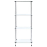 4-Tier Shelf Transparent 40x40x100 cm Tempered Glass 249505