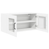 Wall Glass Cabinet PORTO High Gloss White 80 x 31 x 40 cm 885299