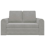 Folding Sofa Bed Light Grey 148 x 71 x 83 cm Velvet 42030509