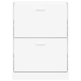Shoe Cabinet White 59x17x81 cm Engineered Wood 342534