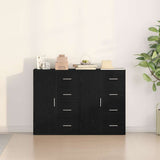 Sideboard 2 pcs Black Oak 60 x 31 x 84 cm Engineered Wood 3334313