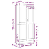 Book Cabinet Black Oak 82.5 x 30.5 x 185 cm Engineered Wood 3394793