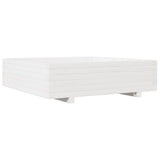 Garden Planter White 90x90x26.5 cm Solid Wood Pine 847314
