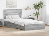 Bed Frame with Drawer with Headboard Manual Engineered Wood 3411688