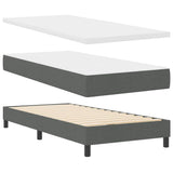 Box Spring Bed with Headboard Dark Grey 190 x 90 cm Fabric 3341077