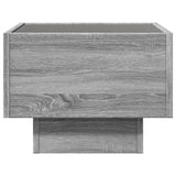 Bedside Table with Infinity LED Grey Sonoma 40x40x30 cm 3284068