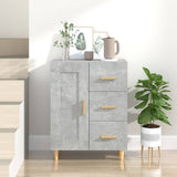 812226 Sideboard Concrete Grey 69,5x34x90 cm Engineered Wood
