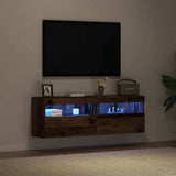 TV Wall Cabinet 2 pcs Old wood 60 x 30 x 40 cm Engineered Wood 862207
