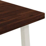 60 x 55 x 75 cm Solid Acacia Wood Dark Brown and White 937566