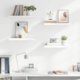 Floating Wall Shelves 4 pcs High Gloss White 50x23x3.8 cm MDF 323747