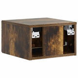 Wall-Mounted Bedside Cabinet 2 pcs Smoked Oak 34.5 x 33 x 20 cm 898946