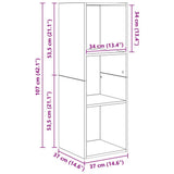 TV Cabinet Set Wall-mounted 3 pcs Artisan Oak Engineered Wood 3393131