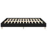 Bed Frame Black Oak 203 x 163 x 25 cm Engineered Wood 3329280