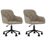 Dining Chair 2 pcs Light Grey 55 x 59.5 x 77 cm Velvet 3415416