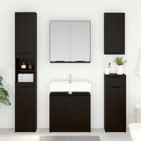 Bathroom Furniture Set 5 pcs Black Oak Engineered Wood 3416115