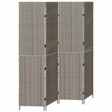 Room Divider Folding Manual Grey 195 x 180 cm Poly Rattan 42003674
