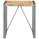 321599 Dining Table 70x70x75 cm Solid Rough Mango Wood