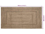 Area Rugs Natural and Black 200 x 290 cm Jute 42010504