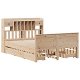 Bookcase Bed without Mattress 160x200 cm Solid Wood Pine 3308915