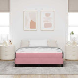 Box Spring Bed with Mattress Pink 160 x 220 cm Fabric 3398802