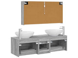 Bathroom Furniture Set 4 pcs Grey Sonoma 3406988