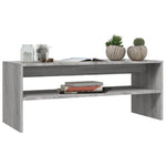 ZNTS Coffee Table Grey Sonoma 100x40x40 cm Engineered Wood 815256