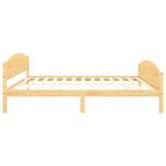 ZNTS Bed Frame without Mattress Solid Pine Wood 160x200cm 322030