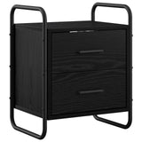 Hanging Bedside Cabinet Black Oak 40 x 30 x 50 cm 8013542