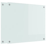 Kitchen Backsplash 2 pcs White 70 x 60 cm Tempered Glass 3415520